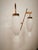 Mid-Century Modern Brass Wall Lamp with Double Opal Glass Light, 1960s For Sale - Image 3 of 14