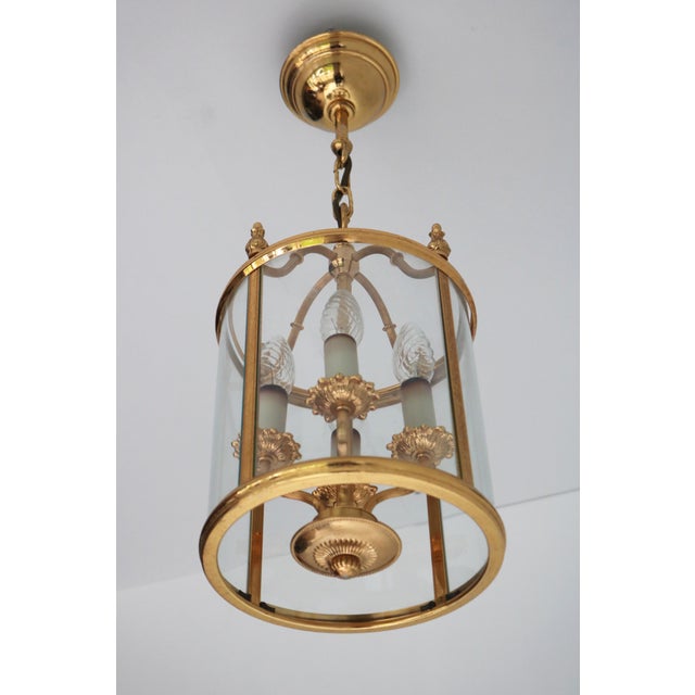 Gaetano sciolari signed gilt brass & glass lantern – italian 1960s make a statement with this stunning vintage lantern by...