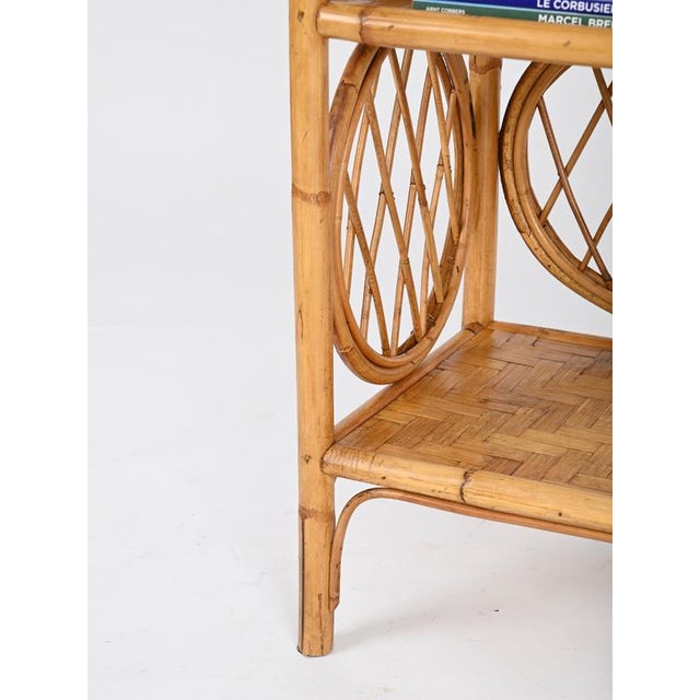 Italian 4-Shelf Bookcase in Bamboo and Rattan by Vivai del Sud, 1970s For Sale - Image 15 of 18