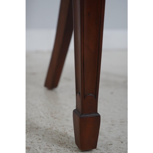 Set of 8 Maitland Smith Shield Back Mahogany Dining Room Chairs For Sale - Image 16 of 18
