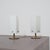 1950s Italian Opaline Glass and Brass Bedside Table Lamps, Set of 2 For Sale - Image 9 of 9