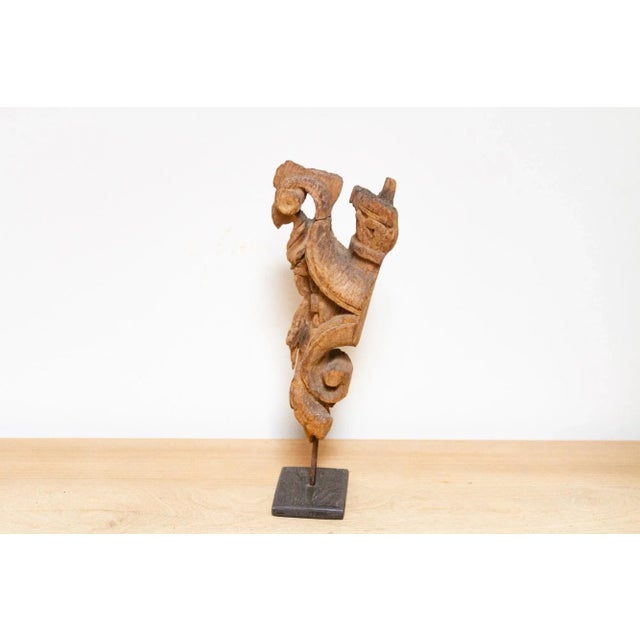 19th Century 1700's Carved Peacock Corbel For Sale - Image 5 of 7