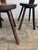 Brown Wabi-Sabi Handcrafted Wood Stools, 1965, Set of 4 For Sale - Image 8 of 9