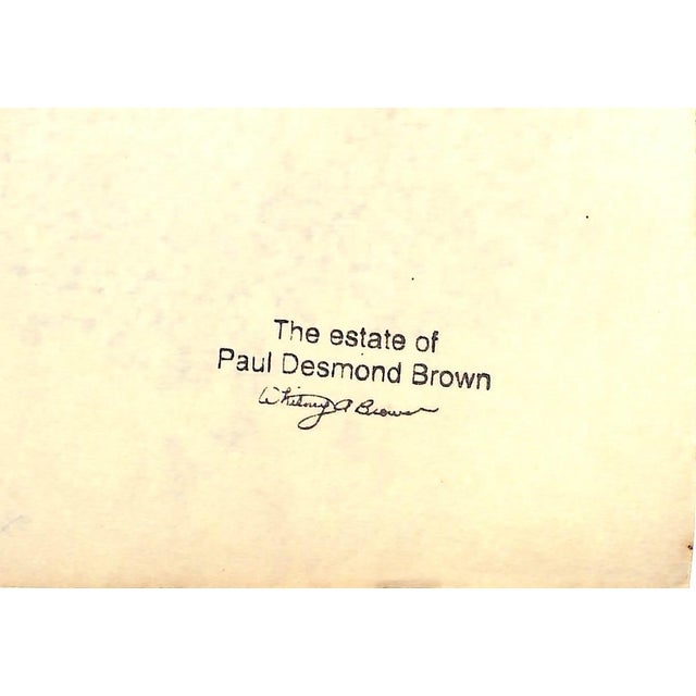 Art Sz: 11"H x 8 3/8"W 1944 Provenance stamp on verso: The Estate of Paul Desmond Brown *Book sold separately*