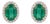 Natural 7cts Emerald & 0.43cts Diamond Earring in 14k Gold For Sale