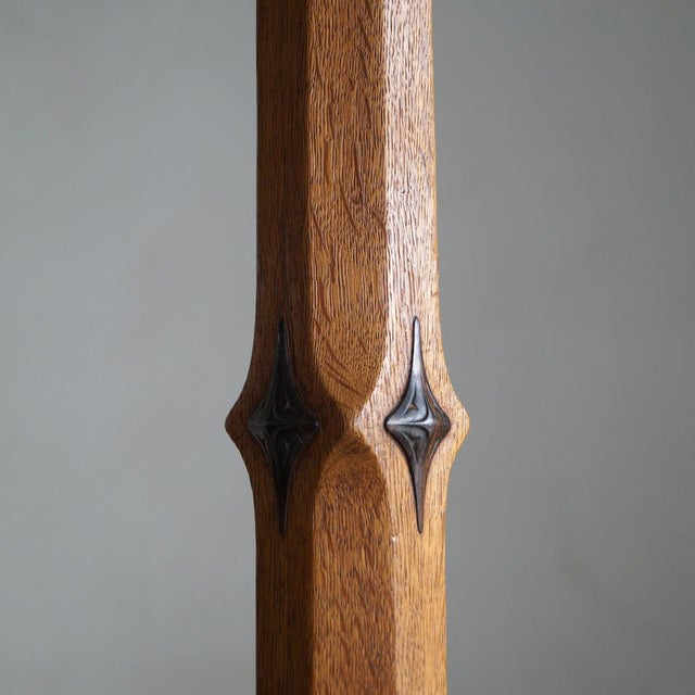Designed in the spirit of the Dutch Amsterdam School/Arts & Crafts, this floor lamp treats furniture as architecture. A...
