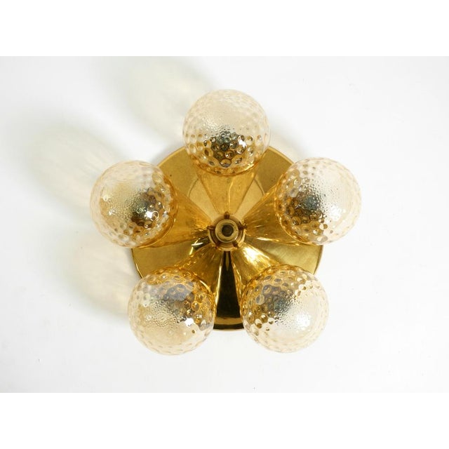 1960s Space Age Brass Ceiling Lamp with Glass Balls, 1960s For Sale - Image 5 of 18