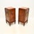 Metal French Inlaid Walnut Bedside Tables with Marble Tops, 1870s, Set of 2 For Sale - Image 7 of 16