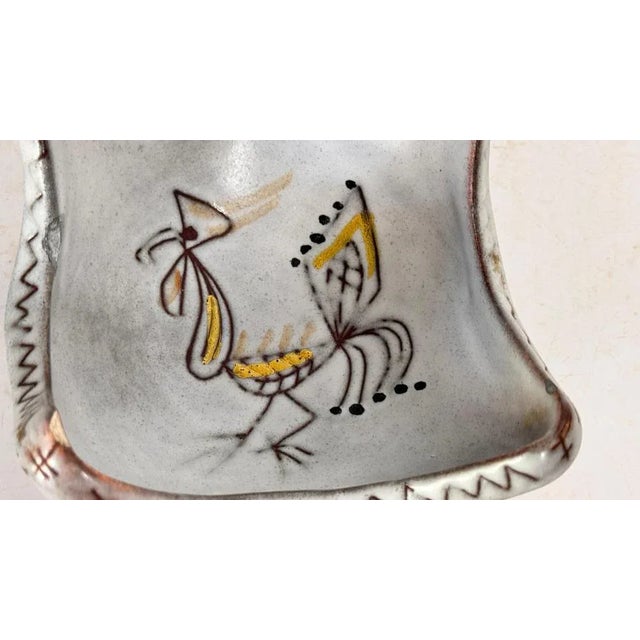 Mid-Century French Ceramic Catchall with Rooster Motif, 1960s For Sale - Image 9 of 11