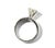 White 18 Karat White Gold, 2.62 Brilliant Cut Diamond 3.75 Total Carat Weight Ring For Sale - Image 8 of 10