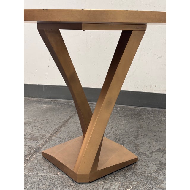 2010s Metallic Gold Occasional Side Table For Sale - Image 5 of 12