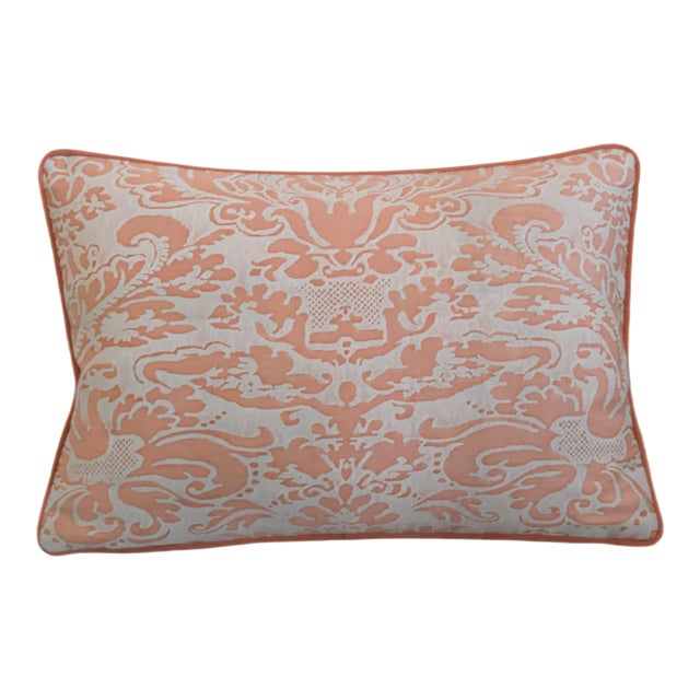 Mariano Fortuny Sevigne Italian Botanical Feather/Down Pillow For Sale