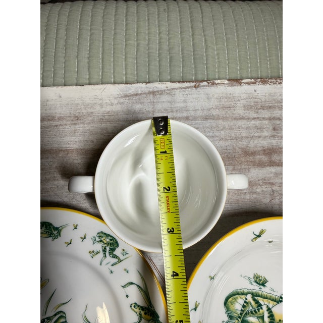 2000 - 2009 Tiffany & Co Bone China 3 Piece Child’s Dining Set “Pond” Pattern For Sale - Image 5 of 12