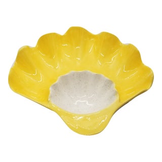 1980s Seaside Motif Ceramic Serving Shell For Sale