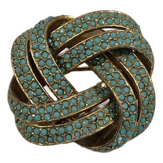 1950s Les Bernard Celtic Knot Brooch Pin For Sale