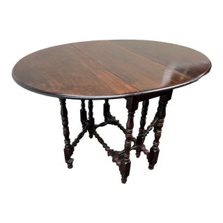 Antique Oval Gateleg Oak Table For Sale