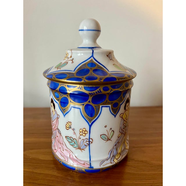 Sherle Wagner Porcelain Chinoiserie Lidded Jar Italy For Sale - Image 11 of 11