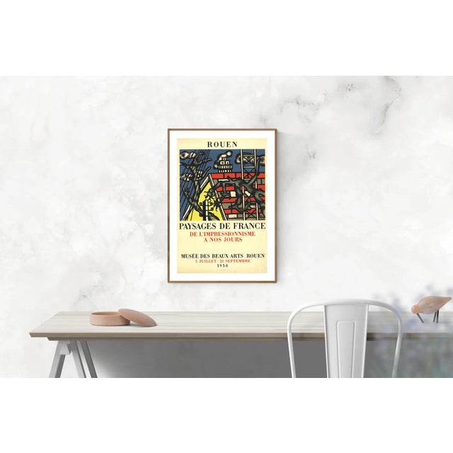 Fernand leger- the yellow house: poster from an exhibition held at the musee des beaux - arts rouen from july - september...