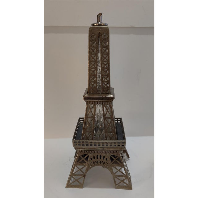 Vintage Musical Eiffel Tower Liquor Decanter For Sale - Image 10 of 14