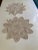 Vintage handmade fine crochet set of 2 ecru color star shaped doilies 13"D , they are in very good condition.