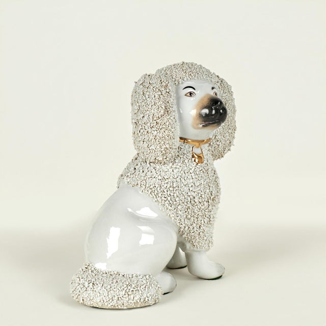 Late 18th Century Pair of Antique English Staffordshire Poodle Figures For Sale - Image 5 of 15