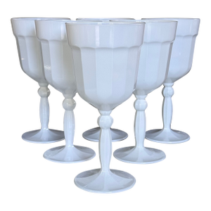 Watts, London Florentine Renaissance White Goblets - Set of 6