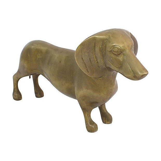 1950s Vintage Brass Dachshund Figurine Chairish
