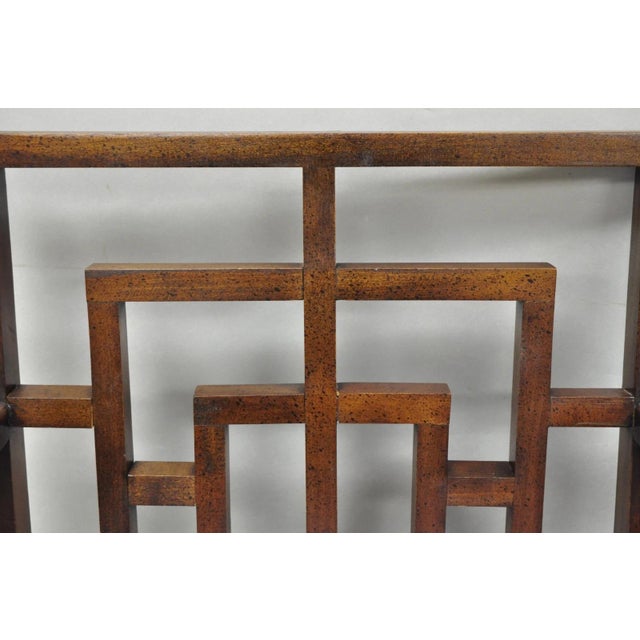Vintage Chinese Chippendale James Mont Style Fretwork Lounge Arm Chairs - A Pair For Sale - Image 9 of 15