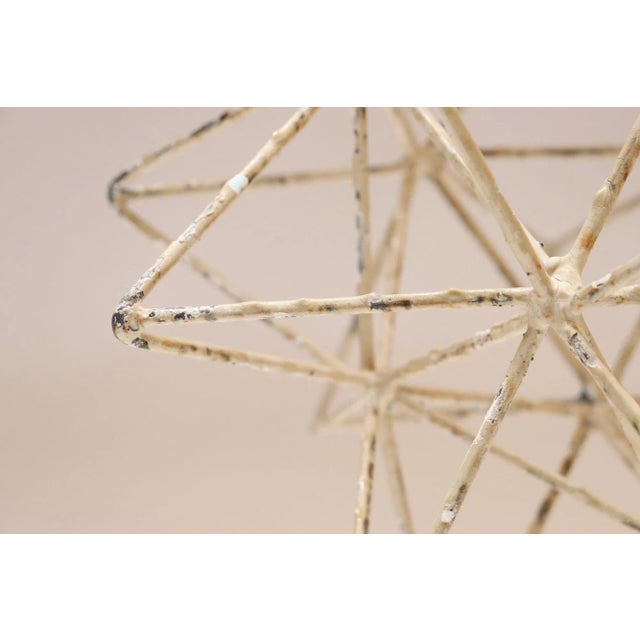 Metal Vintage Rustic Farmhouse Soldered Metal Moravian Star / Geometric Star Ornamental Decoration For Sale - Image 7 of 12