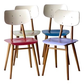 Bistro Chairs from Ton, 1960, Set of 4 For Sale