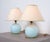 Metal Mid-Century Italian Blue Glass and Brass Table Lamps, 1950s, Set of 2 For Sale - Image 7 of 8