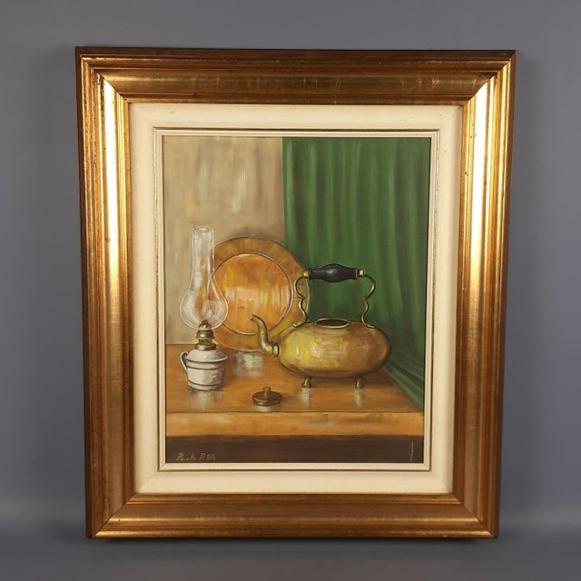 Paolo Polli, Still Life, 1980s, Oil on Canvas, Framed For Sale - Image 11 of 11