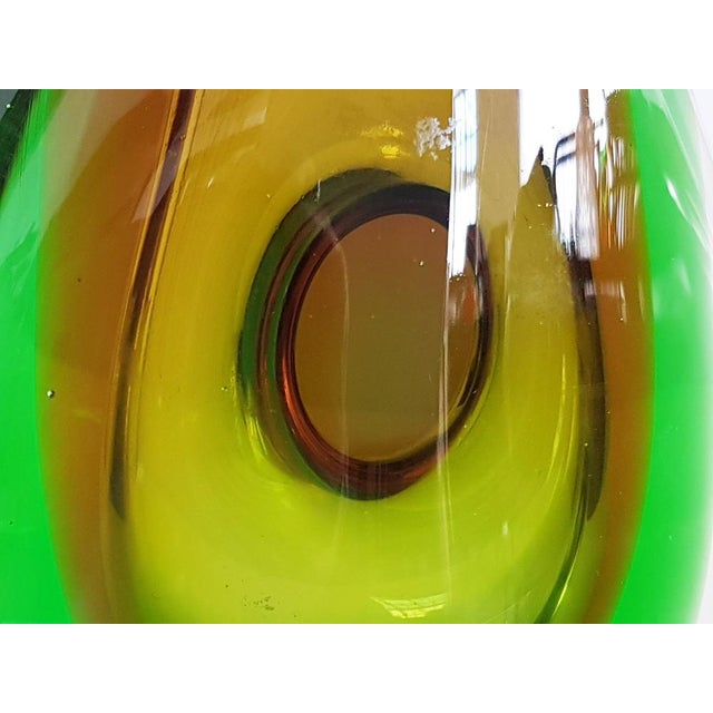 A Submerged glass vase designed by Vladimir Mika for Moser Glasswork in 1967. Excellent condition. I have official proof...