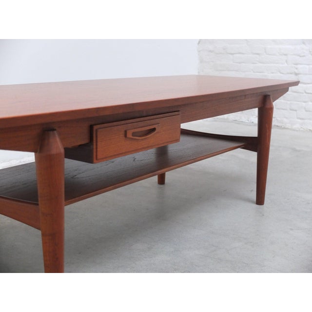 Large Coffee Table with Magazine Rack from O.M.F., 1960s For Sale - Image 11 of 13
