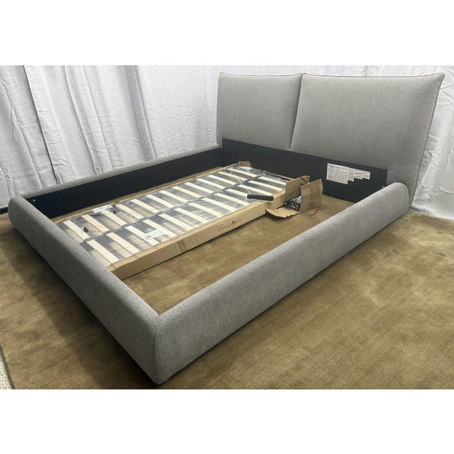 Arhaus Rigby Upholstered Bed — King Size Custom Upholstery | Plush Pillow-Back Headboard | Platform Design For Sale - Image 15 of 18