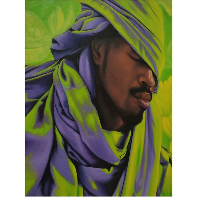 Franz Hagenauer Sanctuary I, Oil on Canvas, 2024, Franklin Ifeanyi Igwenagu For Sale - Image 4 of 7