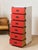 Vintage 1970s Colormates Tallboy Dresser: Mid-Century Modern Red Chest of Drawers For Sale - Image 10 of 12