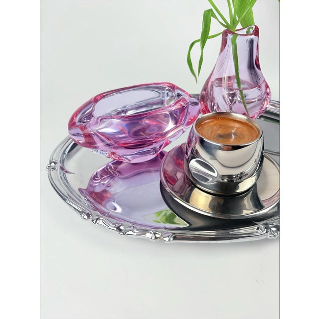 Italian Stainless Steel Espresso Set by AMC Art Design, 1980, Set of 20 For Sale - Image 6 of 7