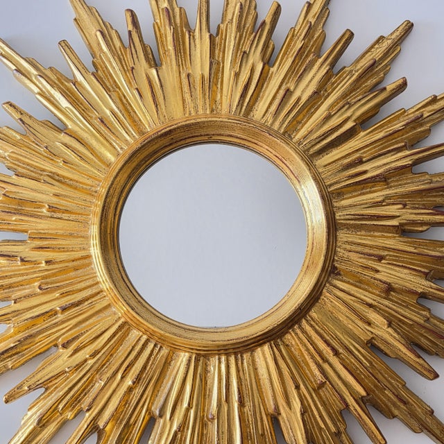 Gilded Sunburst Wall Mirrors, Belgium, 1970s For Sale - Image 15 of 15