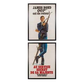 French James Bond On Her Majestys Secret Service Posters from Eon Productions, 1969, Set of 2 For Sale