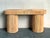 Late 20th Century Vintage Boho Pretzel Reed Console Table For Sale - Image 5 of 7