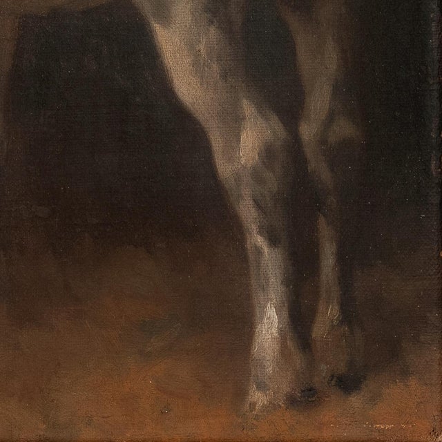 Gray 'Study of a Gray Horse' by Otto Bache, Circa 1910, Rear View, Equine, Danish Realism For Sale - Image 8 of 8