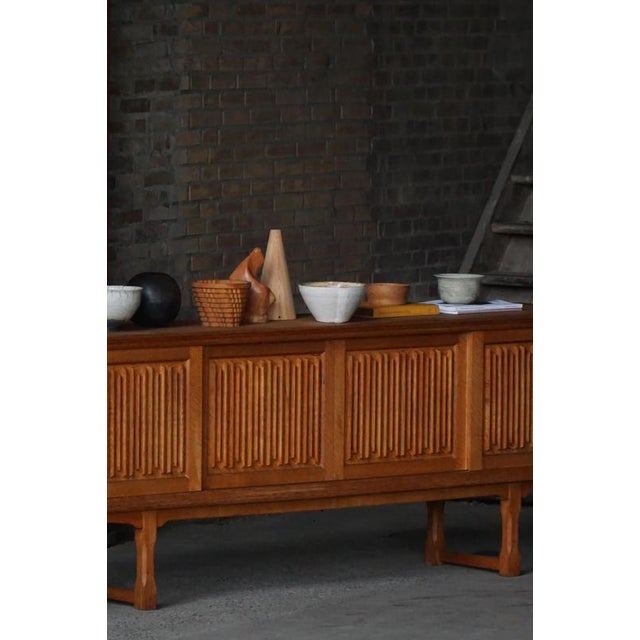Vintage Low Sideboard in Oak, 1960s For Sale - Image 16 of 18