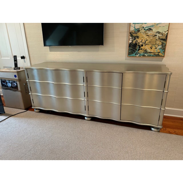Julian Chichester Regency Silverleaf Long Wave Sideboard For Sale - Image 14 of 14