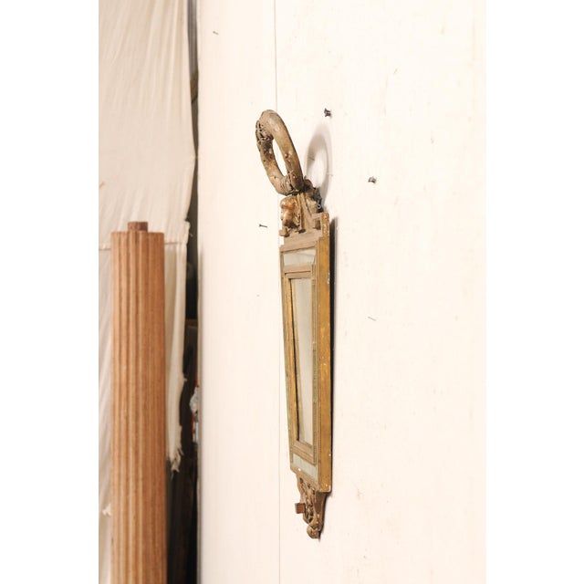 Early 19th Century Neoclassical Italian Giltwood Accent Mirror For Sale In Atlanta - Image 6 of 9