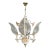 Late 20th Century Hollywood Regency Murano Style Glass Petal & Leaf Chandelier - Gold Finish For Sale