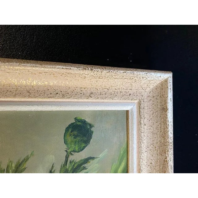 E. Brandt, Coquelicots, 1950s, Oil on Canvas For Sale - Image 7 of 10