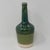 Vintage French Gaston De Lagrange Cognac Ceramic Bottle Green Glaze For Sale - Image 9 of 10