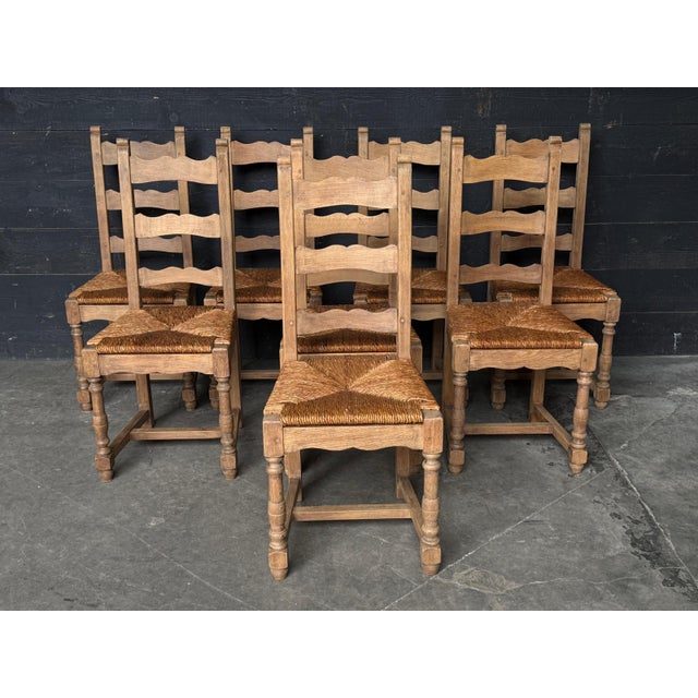 Oak Farmhouse Dining Chairs, 1925, Set of 8 For Sale - Image 9 of 18