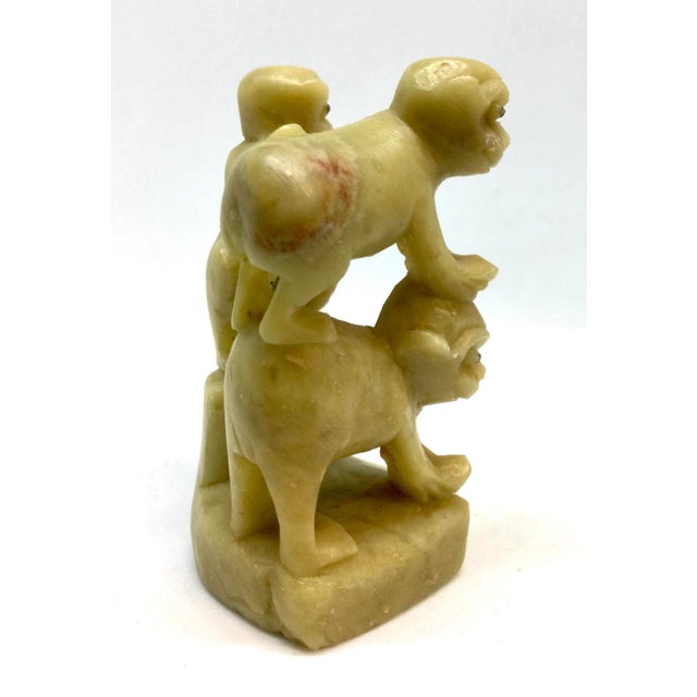 Soapstone Miniature Carving Three Monkeys For Sale - Image 9 of 9
